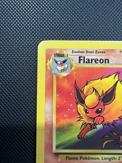 Pokemon WOTC TCG Flareon 19/64 Jungle Non Holo Rare LP Sun Damage - Image 3