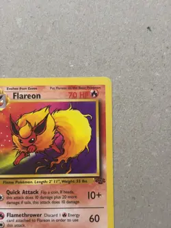 Pokemon TCG Card Flareon 19/64 Jungle Set Non-Holo Rare WOTC Vintage LP - Image 3