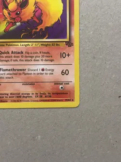 Pokemon TCG Card Flareon 19/64 Jungle Set Non-Holo Rare WOTC Vintage LP - Image 4