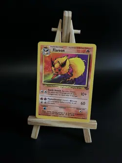 Pokemon TCG Flareon Card 19/64 Jungle Set Non-Holo Rare, Vintage WOTC LP Cond - Image 1