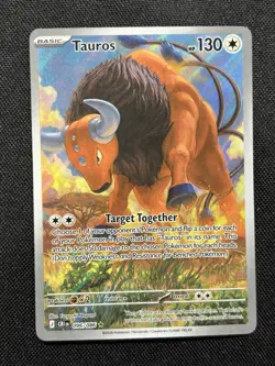 Tauros 96/86 Illustration Rare Pokemon Chaos Rising Full Art Pokemon TCG - Image 1