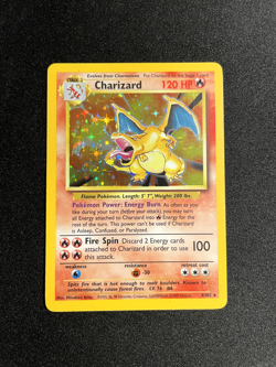 Pokemon TCG Charizard Base Set Unlimited 4/102 Moderately Played 1999 - Image 1