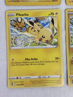 Vintage Pikachu 9 Card Lot Bundle - Pokemon TCG Base Set, Jungle, Roaring Skies - Image 4