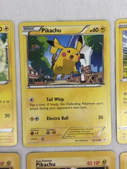 Vintage Pikachu 9 Card Lot Bundle - Pokemon TCG Base Set, Jungle, Roaring Skies - Image 5