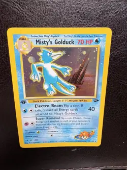 Pokemon 1st Edition Misty's Golduck 12/132 Gym Heroes Holo WOTC LP - Image 2