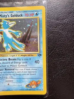 Pokemon 1st Edition Misty's Golduck 12/132 Gym Heroes Holo WOTC LP - Image 5