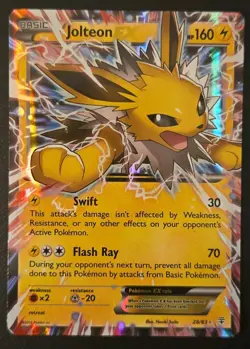 Pokemon Jolteon EX 28/83 Generations Holo Ultra Rare Basic EN 2016 - Image 1