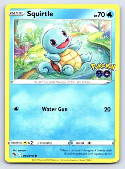Squirtle Common Pokemon GO 015/078 NM - Image 1