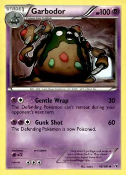 Garbodor 49/101 Uncommon Noble Victories Pokemon Lightly Played - Image 1