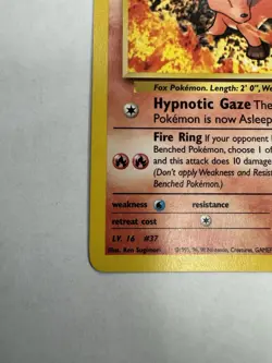 Pokemon Brock's Vulpix 37/132 Gym Challenge Uncommon Basic 50 HP English 2000 - Image 3