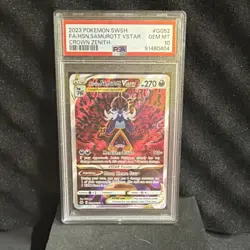 Pokemon TCG Hisuian Samurott VSTAR GG52/GG70 Crown Zenith GG Full Art EN PSA 10 - Image 1
