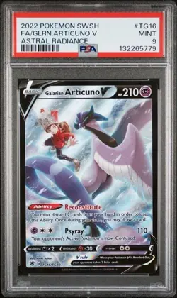 PSA 9 Galarian Articuno V TG16/TG30 Astral Radiance 2022 Holo Pokemon TCG Graded - Image 1