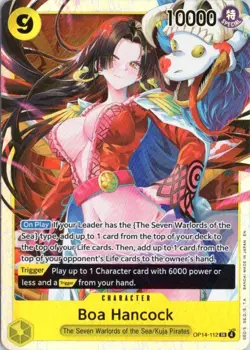 Boa Hancock OP14-112 Super Rare The Azure Sea's Seven One Piece Foil Near Mint - Image 1