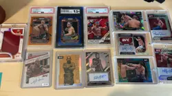 Panini UFC Trading Card Lot (67 cards) Prizm/Chronicles/Select Autos PSA - Image 1