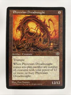 Phyrexian Dreadnought Mirage MP Moderate Play MTG Magic The Gathering B - Image 1