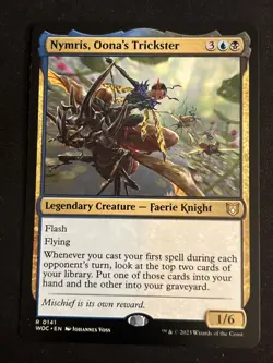 1x Nymris, Oona's Trickster (141) Wilds of Eldraine Commander LP MTG Magic x1 - Image 1