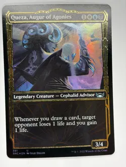 Magic the Gathering: New Capenna – Queza, Augur of Agonies - Gilded Foil - Image 1