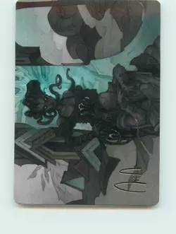 Vraska Joins Up Art Card - S34 - Gold Stamped Sign - Outlaws of Thunder Junction - Image 1