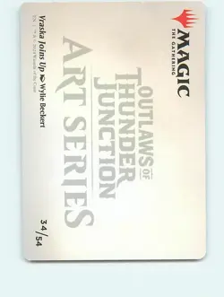 Vraska Joins Up Art Card - S34 - Gold Stamped Sign - Outlaws of Thunder Junction - Image 2