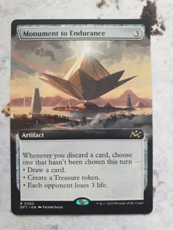 MTG Aetherdrift Monument to Endurance Extended Art NM - Image 1