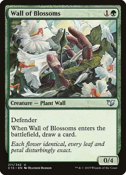 Wall of Blossoms NonFoil Commander 2015 211 NM MTG - Image 1