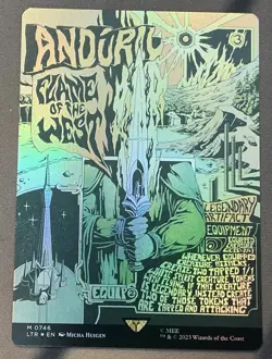 Anduril,Flame of the West (Borderless Poster)Universes Beyond: The LOTR Foil MTG - Image 1