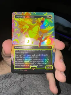 Traveling Chocobo (Borderless) (Neon Ink Yellow) Final Fantasy Foil - Image 1