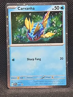 Carvanha SVP 093 Cosmos Holo Black Star Promo Pokemon TCG Near Mint Pokemon Card - Image 1