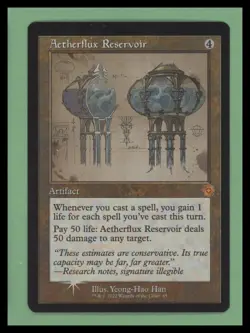 Aetherflux Reservoir - Schematic Retro Foil - The Brothers' War - LP - MTG - Image 1