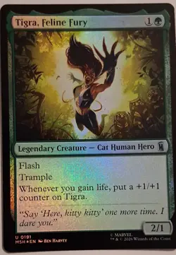 Magic The Gathering, Feline Fury Marvel Super Heroes Foil MTG Singles $3 min. - Image 1