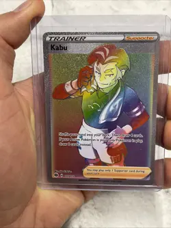 Pokemon Card Kabu 077/073 Champions Path Rainbow Secret Rare Holo NM Pokemon - Image 1