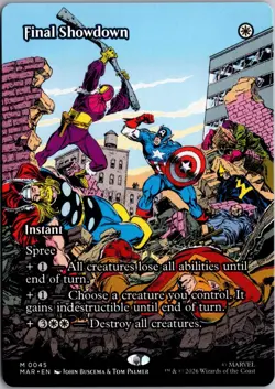 Final Showdown (Borderless) 45 Marvel Universe Eternal-Legal Magic The Gathering - Image 1