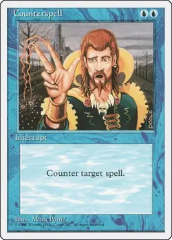 Counterspell SP Fourth Edition MTG Magic The Gathering Blue English Card - Image 1