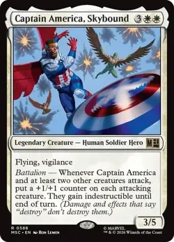 NM Captain America, Skybound, MTG, Super Heroes, Magic the Gathering, 588 - Image 1