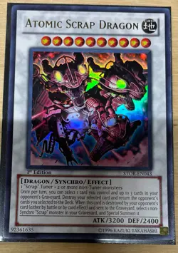 Atomic Scrap Dragon Ultra Rare Storm of Ragnarok STOR-EN043 1st ED LP - Image 1