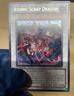 Atomic Scrap Dragon Ultra Rare Storm of Ragnarok STOR-EN043 1st ED LP - Image 3