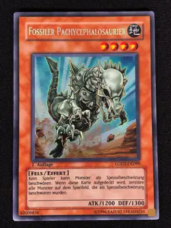 Yugioh Fossil Dyna Pachycephalo LODT-EN099 1st Secret (LP) German - Image 1