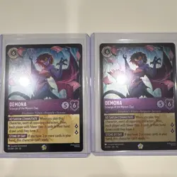 Disney Lorcana Demona Character Card lot 55/204 English 2024 1x Foil 1x Regular - Image 1
