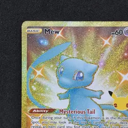 Pokemon TCG Celebrations Blue Mew 025/025 Secret Gold Blue Mew 25th Anniversary - Image 2