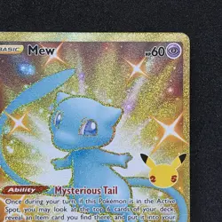 Pokemon TCG Celebrations Blue Mew 025/025 Secret Gold Blue Mew 25th Anniversary - Image 3