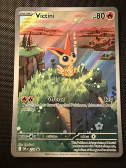 Pokemon TCG Victini SVP 208 Promo Card Near Mint Condition - Image 1