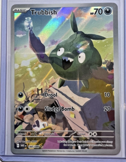 Pokemon TCG Trubbish 140/086 Full Art Illustration Rare NM – SV White Flare - Image 1