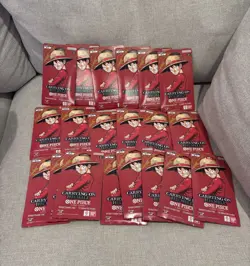 20x One Piece TCG OP-13 Carrying On His Will Sleeved Booster Blister Pack - Image 1