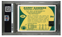 Barry Sanders 2001 Topps Archives Reserve Autograph Rookie Reprint PSA 8 NM-MINT - Image 2