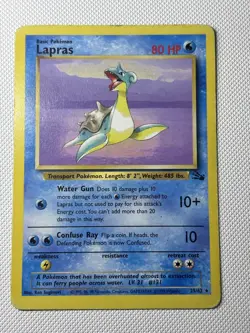 Lapras 25/62 Rare Fossil Pokemon Unlimited Heavily Played - Image 1