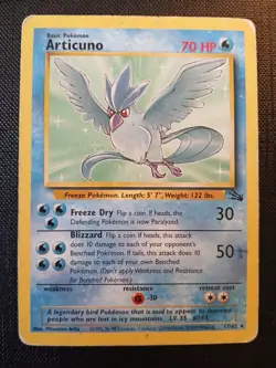Fossil Set Articuno 17/62 Rare Old Pokemon Card 1999 - Image 1
