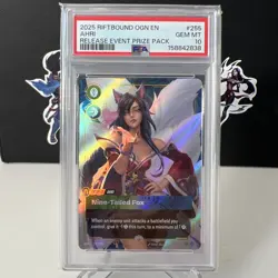2025 Ahri - 255/298 Riftbound Origins League Of Legends Prize Pack Promo PSA 10 - Image 2