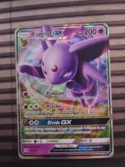 Pokemon Espeon GX TCG Sun Moon Base Set Holo Ultra Rare Card 61/149 NM Condition - Image 1