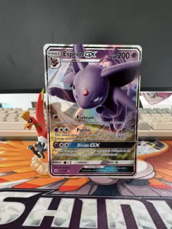 Pokemon TCG Espeon GX Sun Moon Base Set Holo Ultra Rare Card 61/149 - Image 1