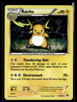Pokemon TCG #049/162 Raichu Cracked Ice Holo - Image 1